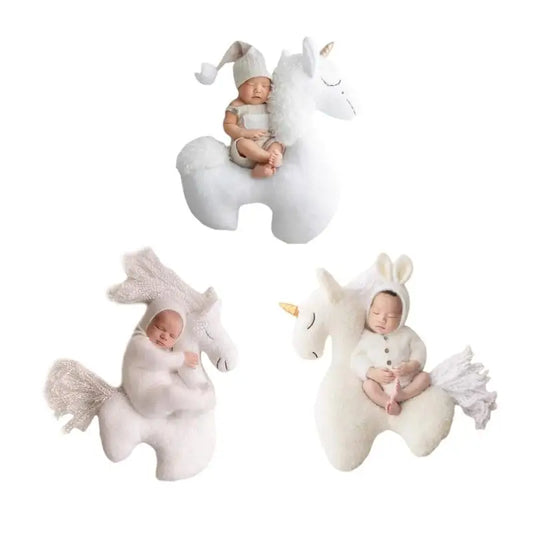 Unicorn Newborn Posing Pillow Photo Prop | Soft PP Cotton 0–6M Newborn Photo Prop Peaceful Pleasures Health and Wellness