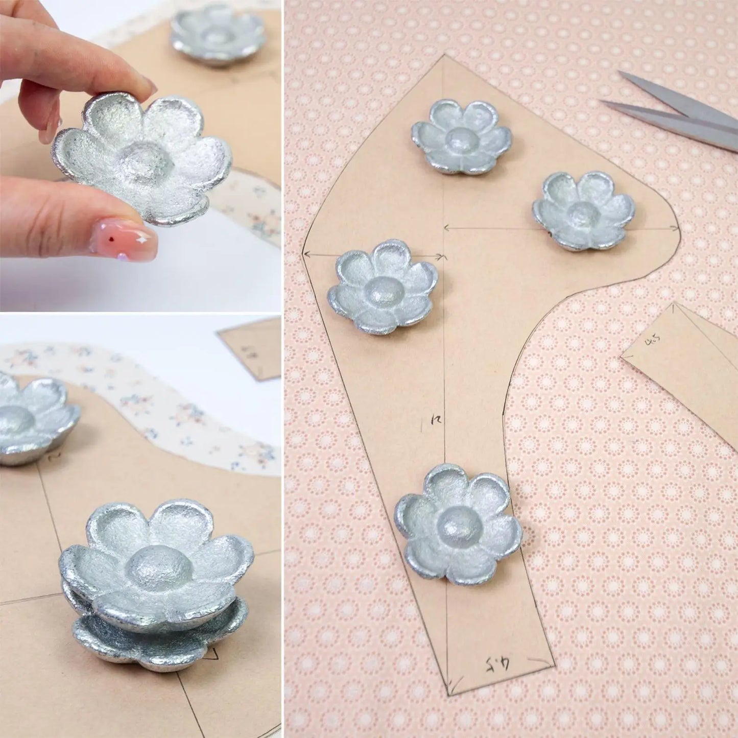 Sewing Weights 4 Pieces Vintage Flower Fabric Weights Crafting Accessories Heavy-Duty Cloth Press Blocks for Quilting Beginners Peaceful Pleasures Health and Wellness
