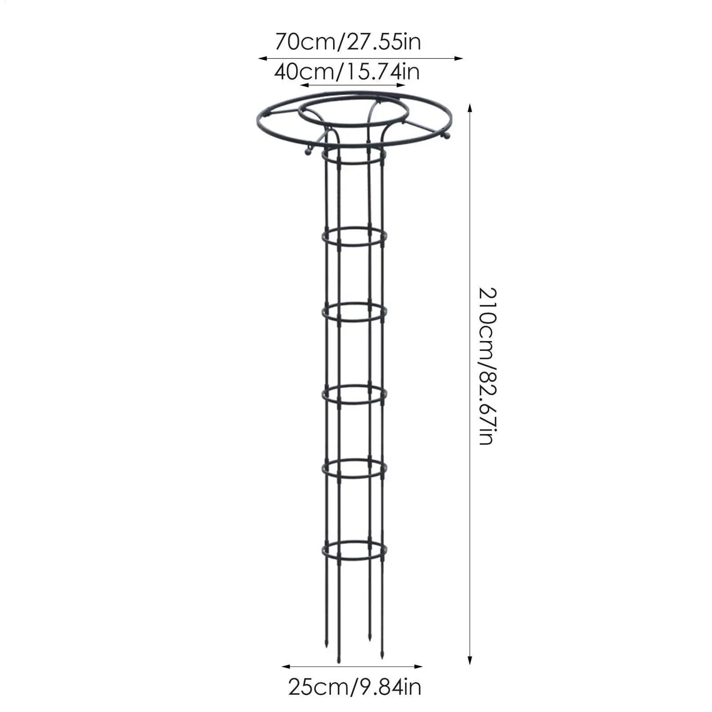 Umbrella Tower Garden Trellis for Climbing Plants – Metal