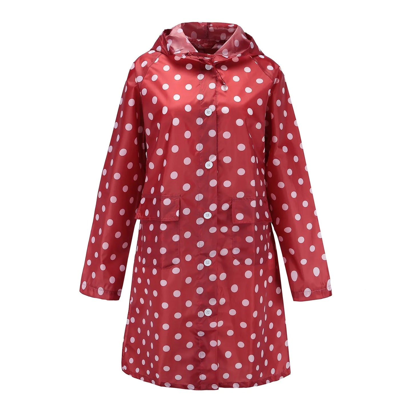 Waterproof Hooded Raincoat | Long Unisex Rain Jacket 95cm