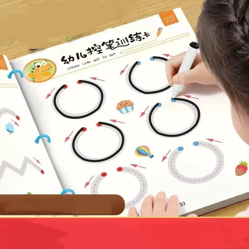 Toddler Pen Control Training Workbook Baby Magical Tracing Practice
