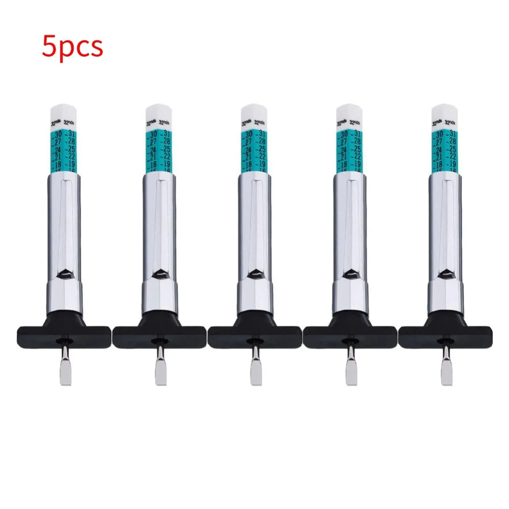 Universal Tire Tread Depth Gauge Tool for Safe Driving Peaceful Pleasures Health and Wellness 5pcs