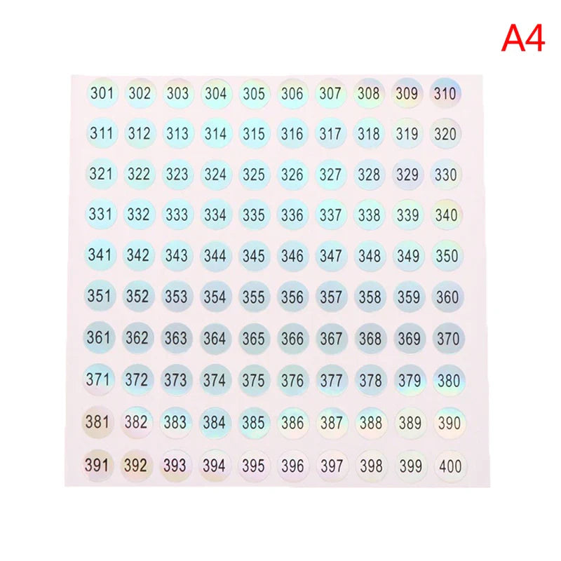 Waterproof Laser Number Stickers 1–1000 | Nail Polish Labels