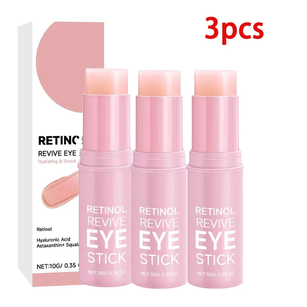 Retinol Eye Stick Firming Lifting Skin Care Soft Smooth Elimination Dark Circles Deep Hydrating Hyaluronic Acid Eye Cream Peaceful Pleasures Health and Wellness 10g X 3