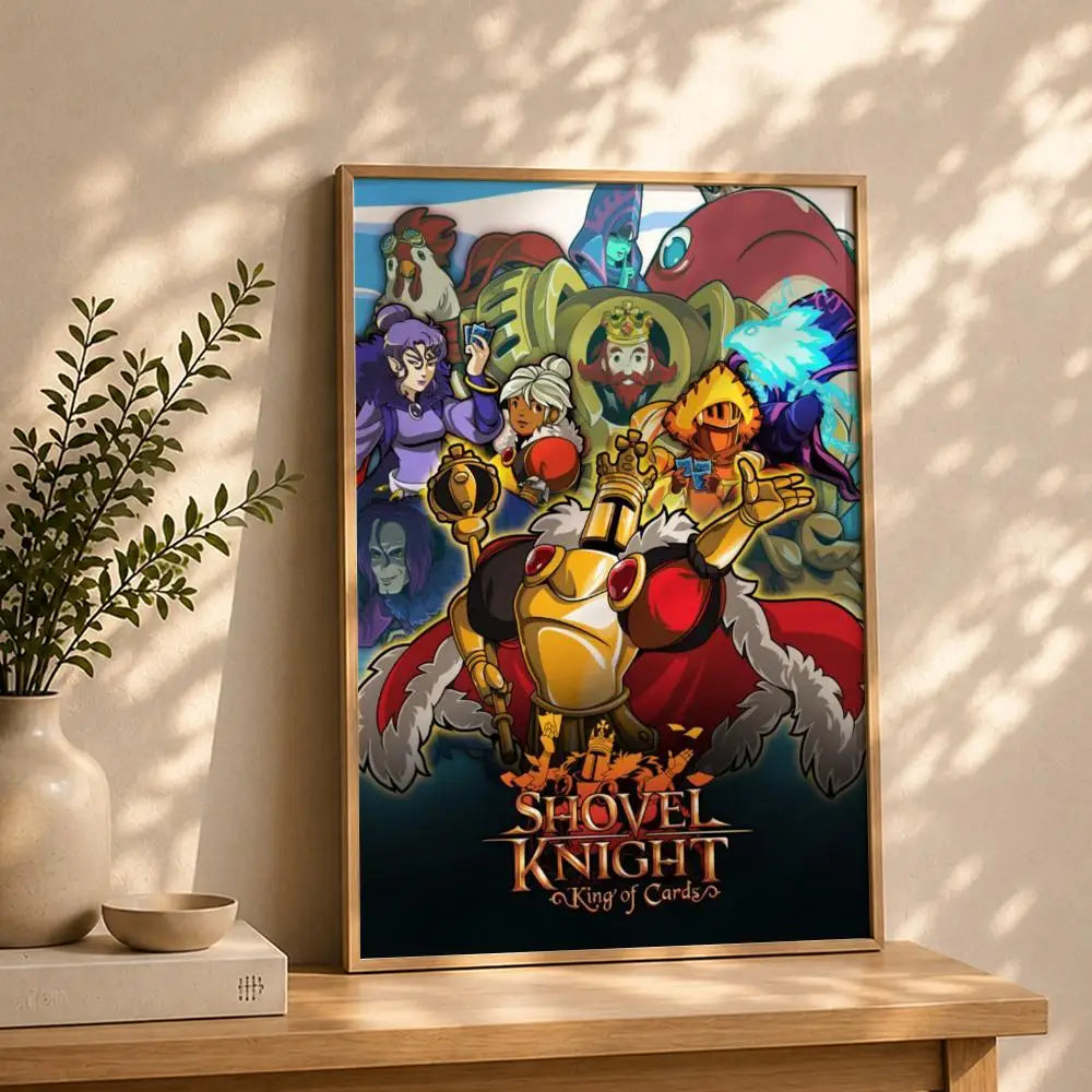 Game S-Shovel KnightS Poster HD Self Adhesive Waterproof Wall Art Ideal for Home Office Dorm Bedroom Great Gift Peaceful Pleasures Health and Wellness