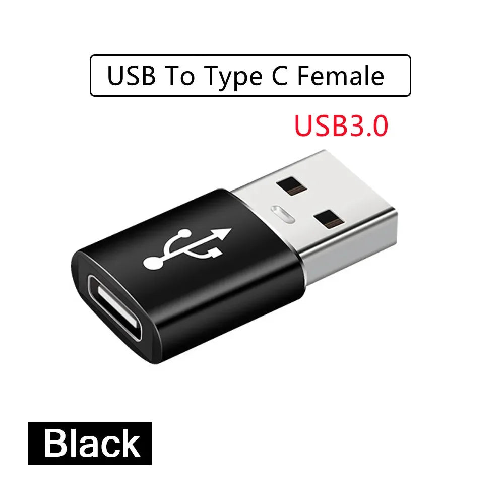 1-8PCS Type C To USB 3.0 OTG Adapter USB C Male To USB Female Converter For Laptop Macbook Samsung Xiaomi USB C OTG Connector Peaceful Pleasures Health and Wellness USB-Type C black