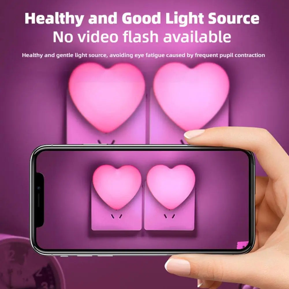 Heart LED Night Light | Auto Sensor Lamp – Bedroom & Hallway LED Night Light Peaceful Pleasures Health and Wellness