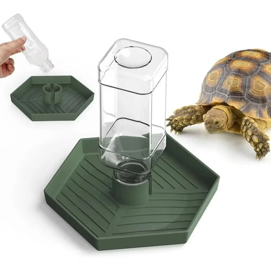Turtle Water Bowl Anti-Slip Reptile Feeder | Vivarium Dish Reptile Water Feeder Peaceful Pleasures Health and Wellness