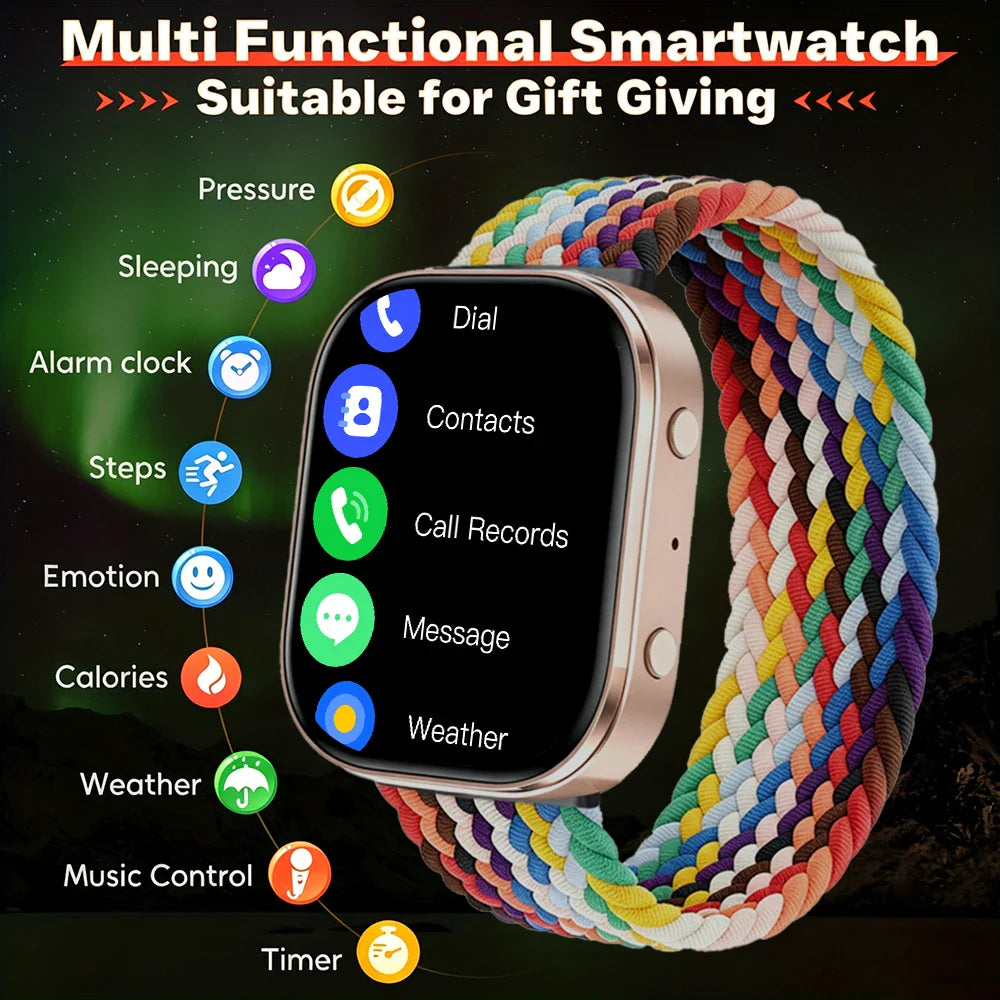 ERUN Waterproof Smartwatch 1.83" HD Bluetooth Calling Unisex