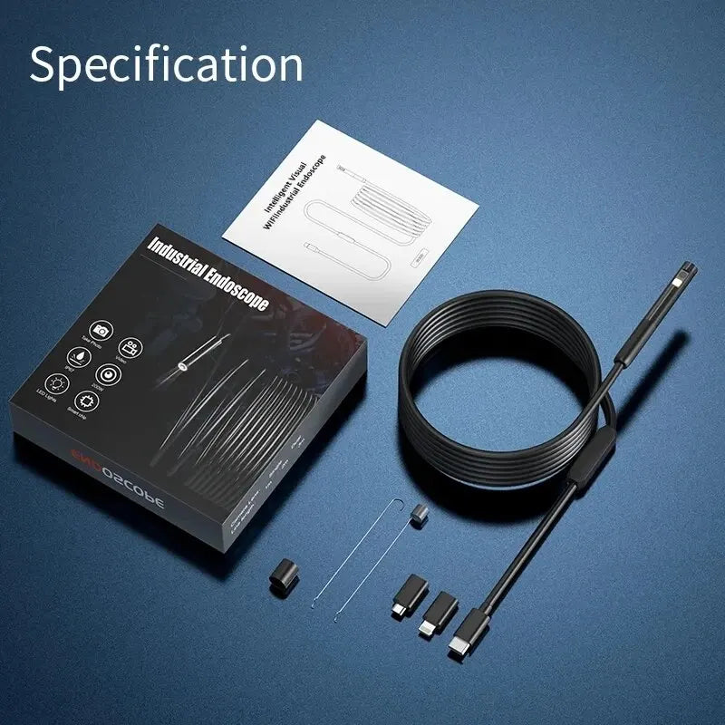 Endoscope Inspection Camera 3 in 1 Micro USB/Type-C Mini Inspection Camera for IOS iPhone Waterproof Pipeline Borescope Peaceful Pleasures Health and Wellness
