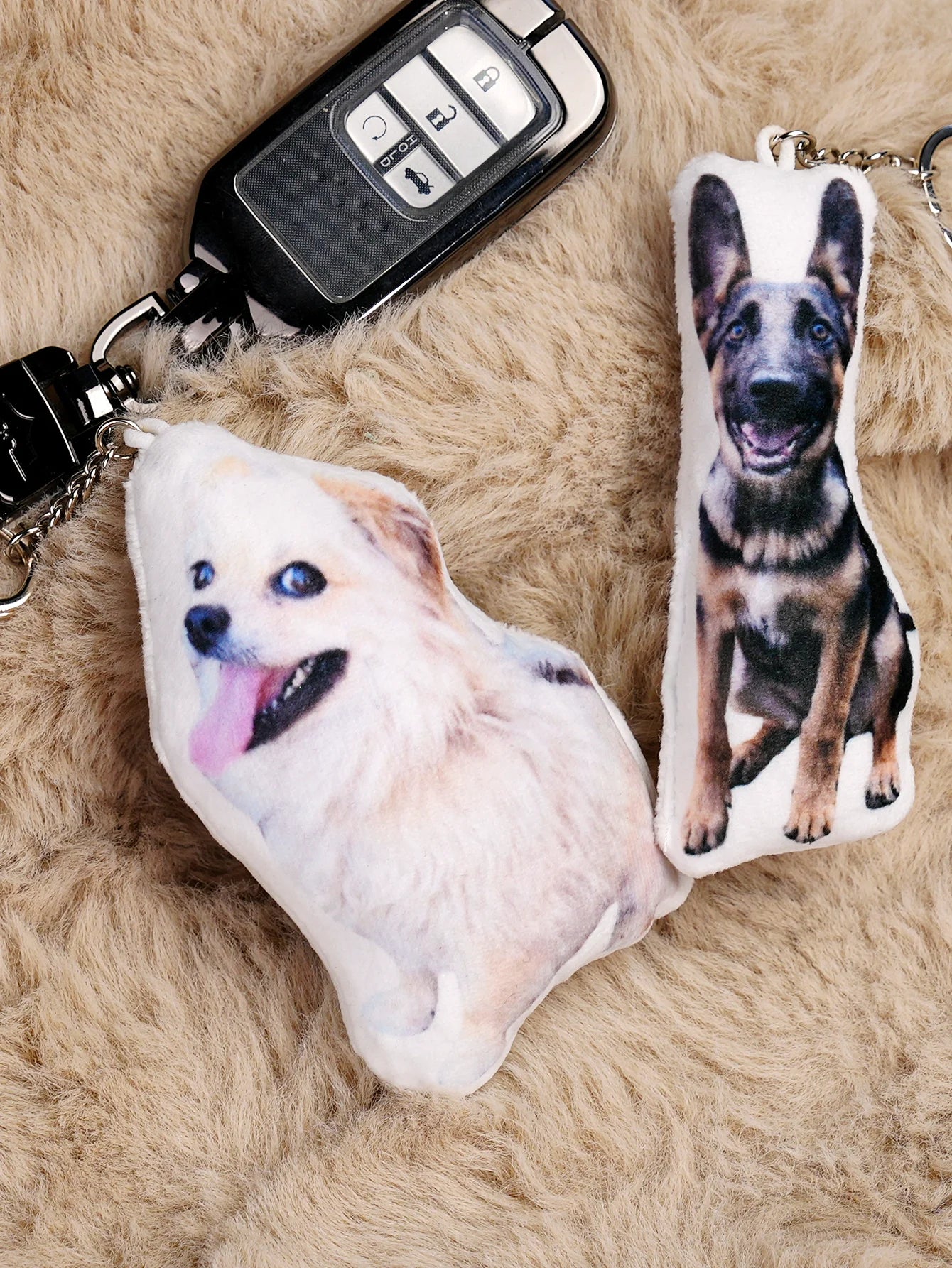 Custom Photo Pillow Keychain | Personalized Pet & Couple Gift