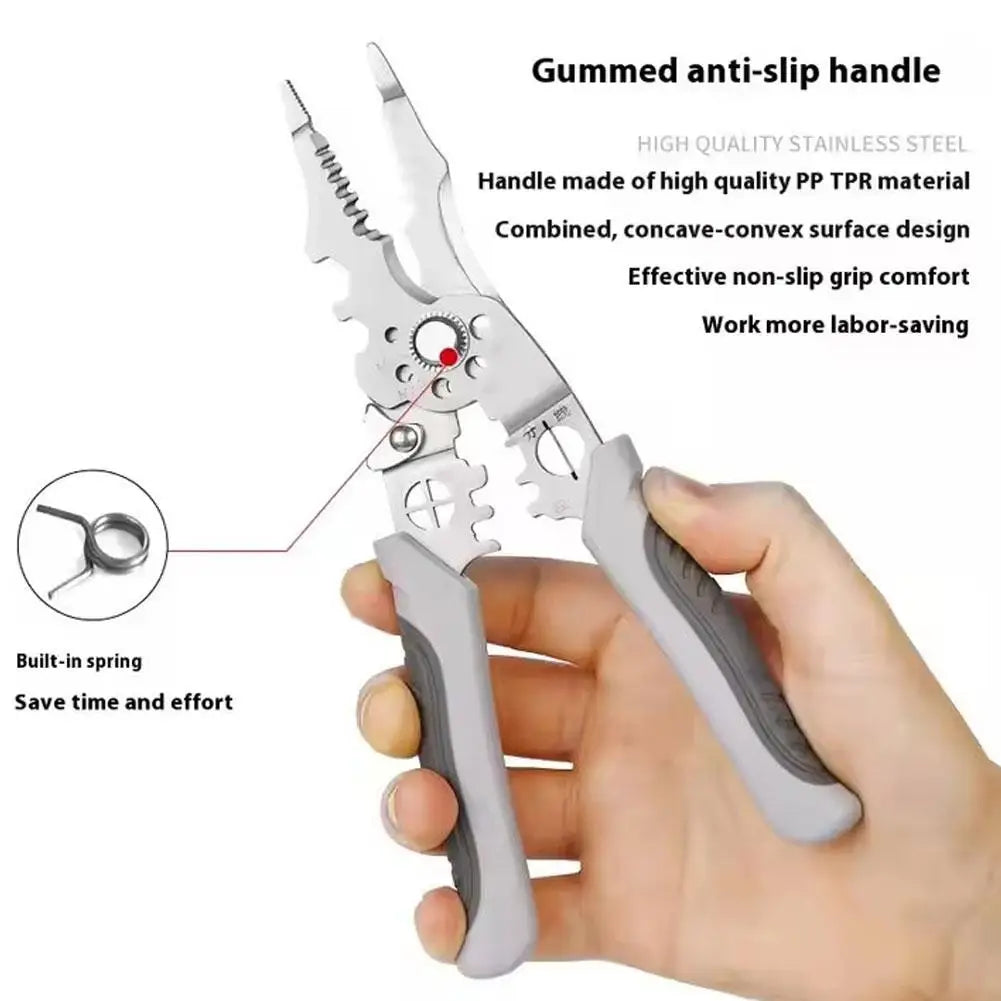 Multi-Function Electrician's Wire Stripper, Universal Wire Stripping Pliers, Industrial Wire Cutting Pliers Peaceful Pleasures Health and Wellness