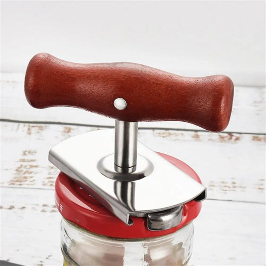 Universal Adjustable Jar Opener – Stainless Steel & Wood Handle Jar & Bottle Opener Peaceful Pleasures Health and Wellness