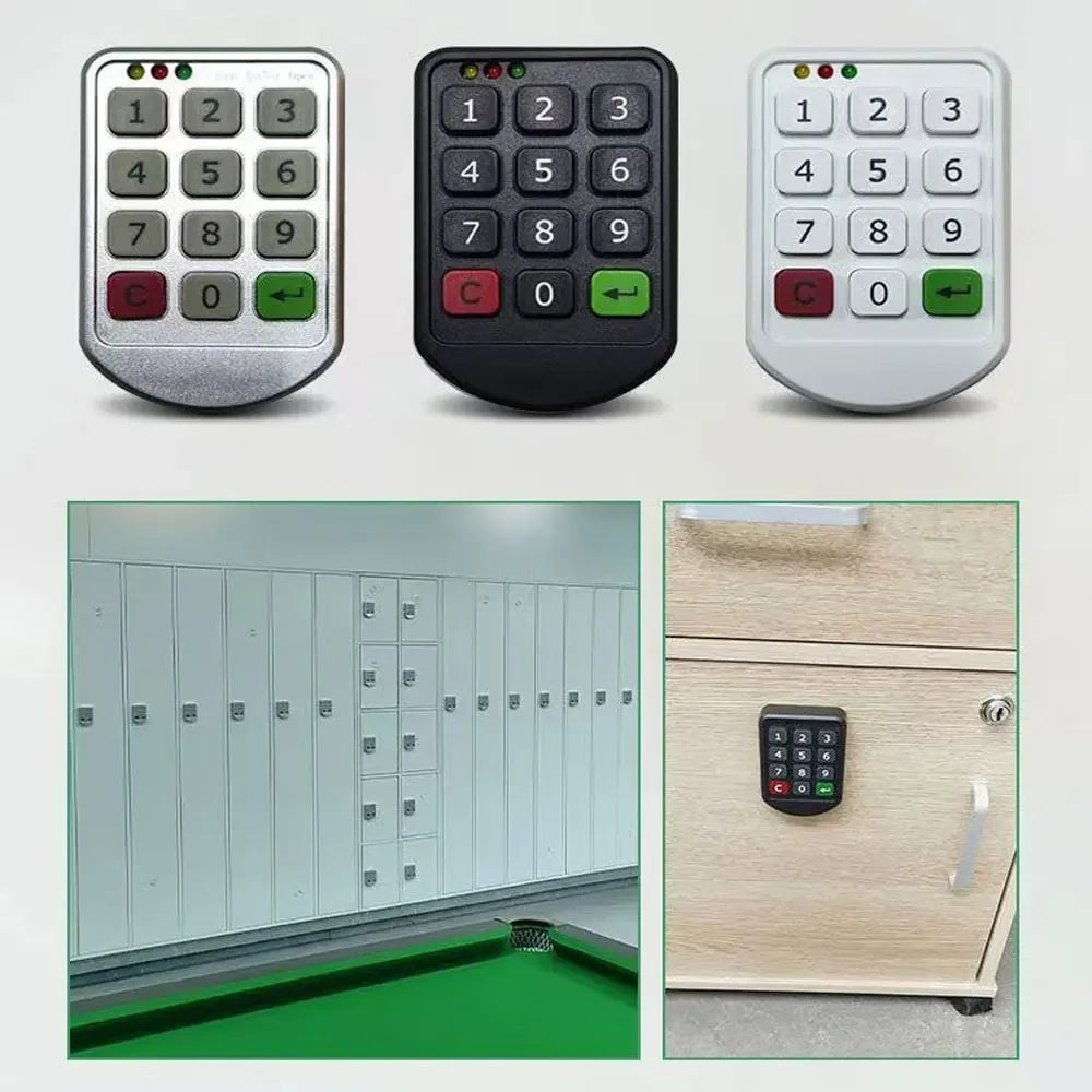 ABS Plastic Panel Digital Electronic Intelligent Password Keypad Number Cabinet Door Lock Digital Cabinet Door Lock Peaceful Pleasures Health and Wellness
