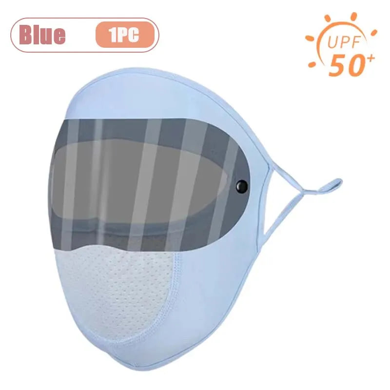 UPF 50+ Full Face Cover Mask with Goggles | UV & Dust Shield