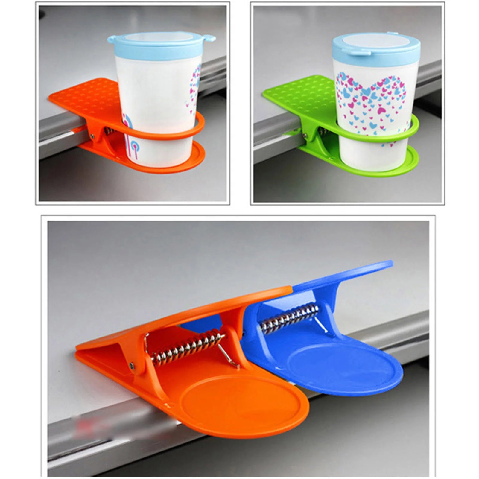 Drinking Cup Holder Creative Portable Drinking Cup Holder Clip Clamp For Desk Table Office Cup Coffee Drink Holder Mug Holder Peaceful Pleasures Health and Wellness
