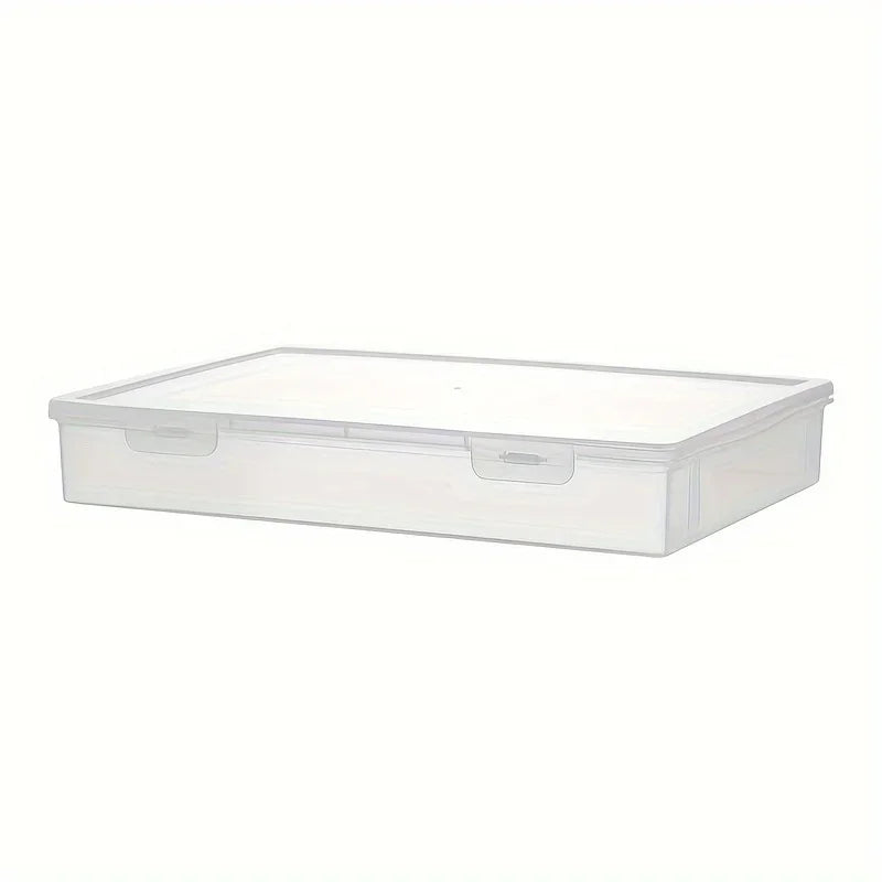 Transparent Dustproof Storage Box – A4/A5 File & Jewelry Organizer