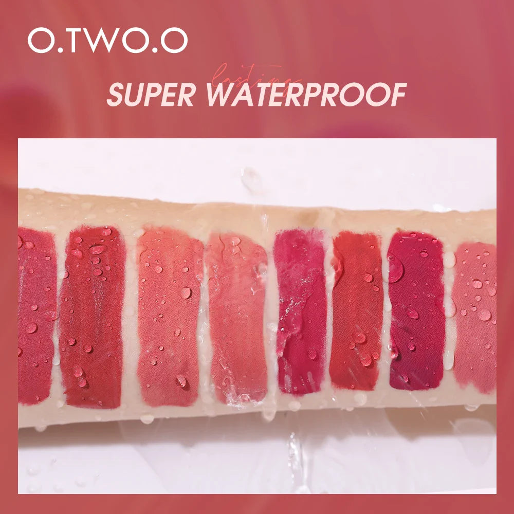 O.TWO.O Velvet Matte Liquid Lipstick – 12 Shades Waterproof