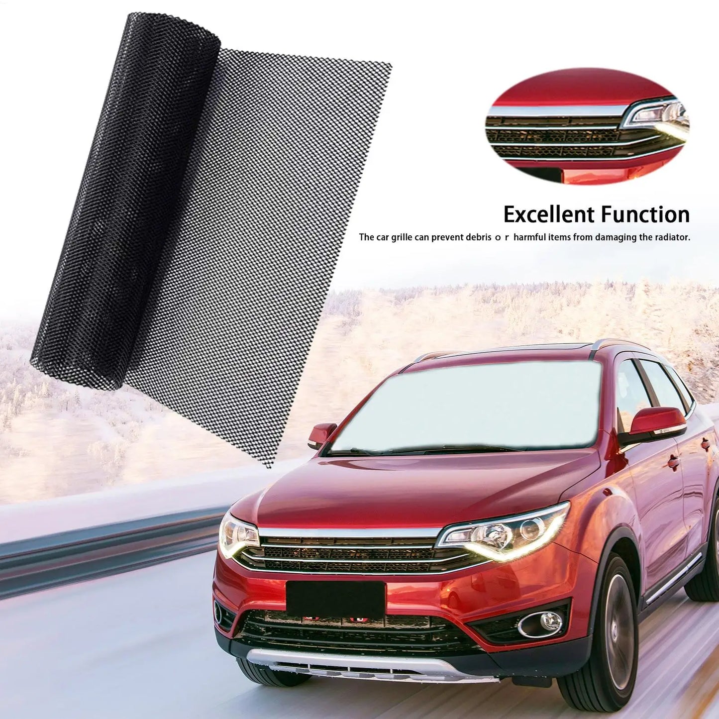 Universal Aluminum Mesh Car Radiator Grille Front Bumper Modified Mesh Sheet Car Exterior Protection Accessories Peaceful Pleasures Health and Wellness