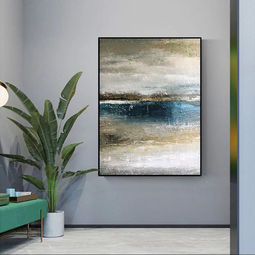 Abstract Art Hand Drawn Canvas Oil Painting Premium Acrylic Hanging Poster Interior Wall Decor Large Size Mural For Living Room Peaceful Pleasures Health and Wellness