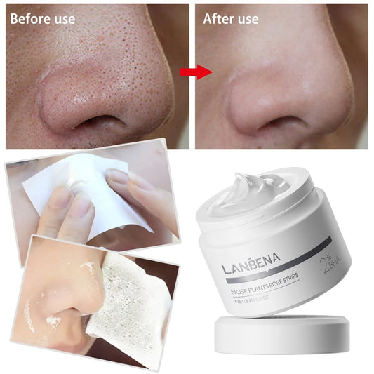 LANBENA Blackhead Removing Nose Strips and Pore Minimizing Serum Set Nose Mask Peaceful Pleasures Health and Wellness