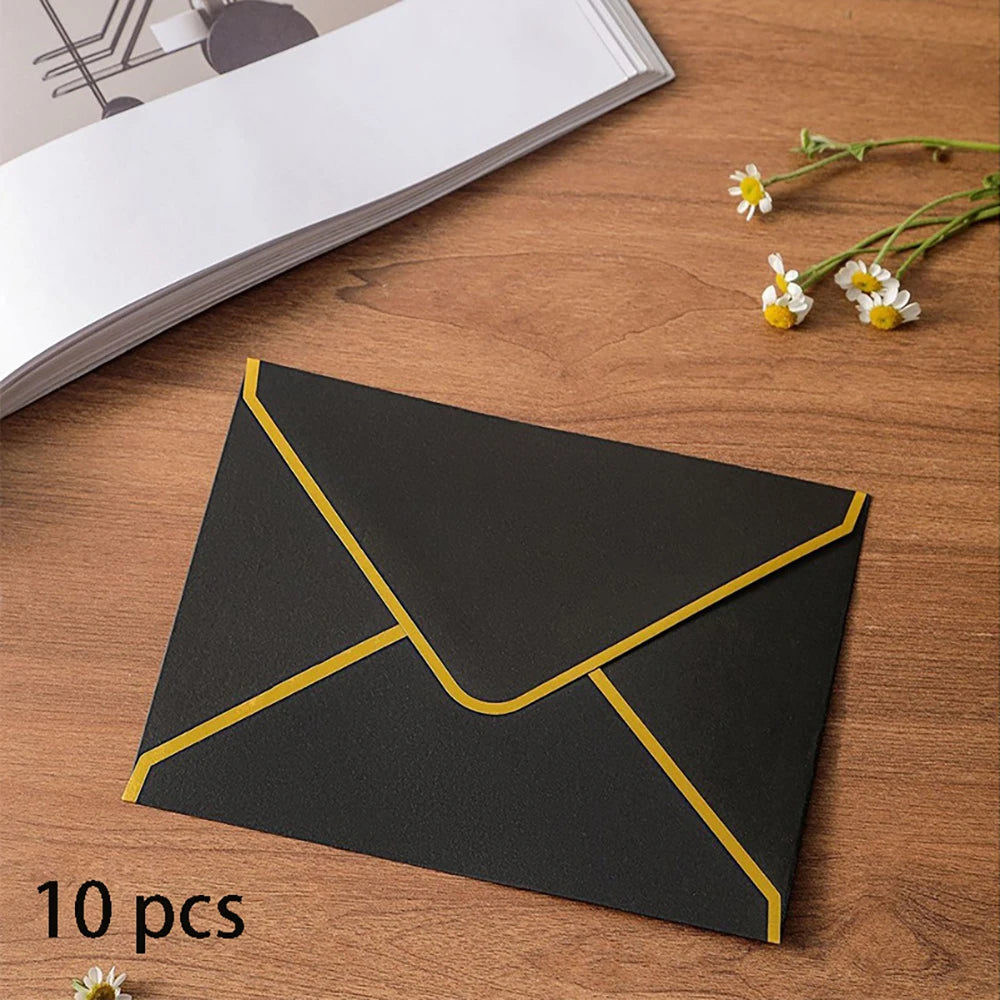 Bview Art Gold Foil Geometric Envelopes-holographic Pearlescent Paper