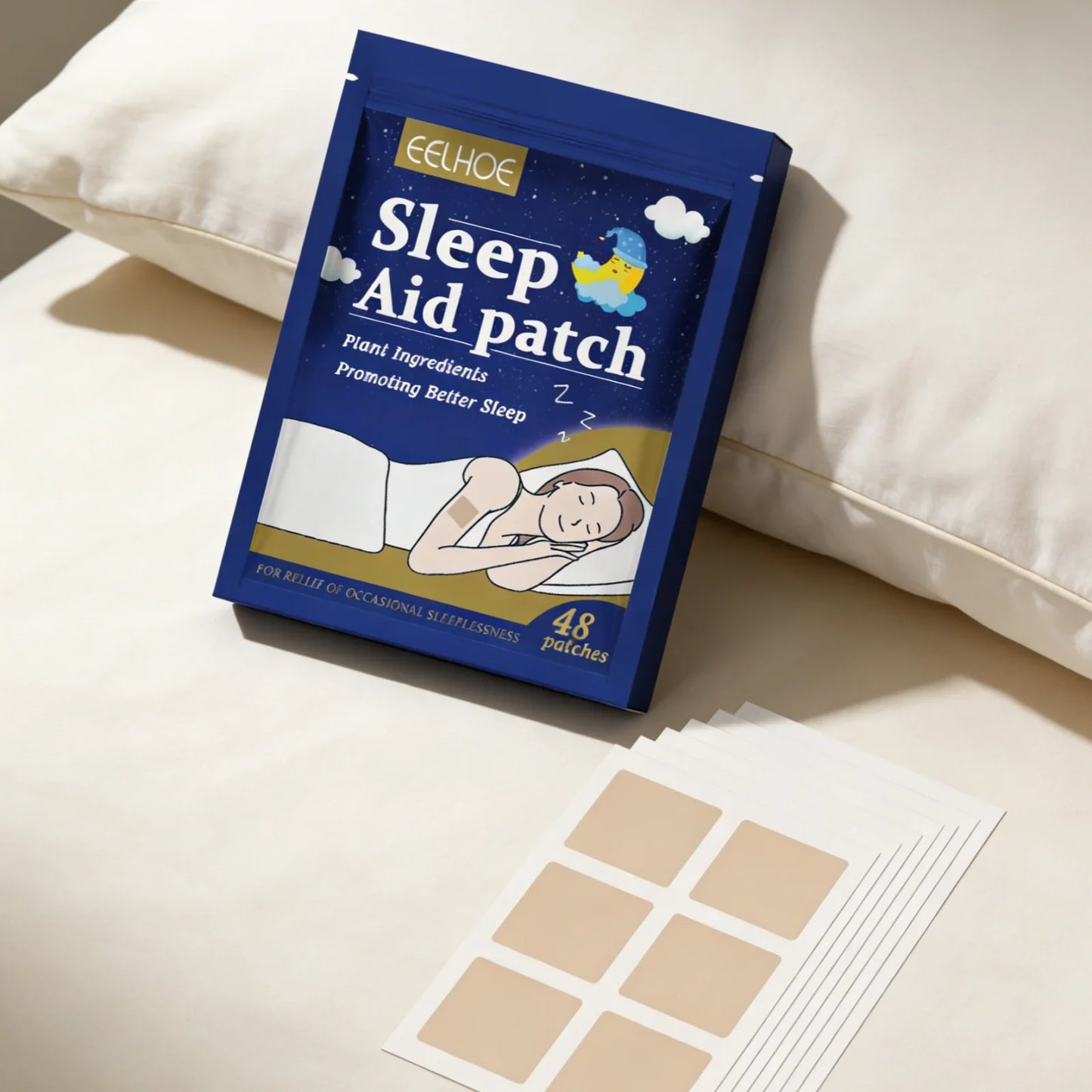 EELHOE Sleep Aid Patches – Natural Plant Extract, 48 Pack