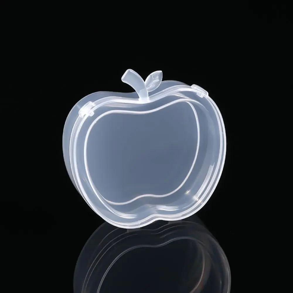 8pcs Rectangular and Apple Shaped Plastic Transparent Storage Portable Sealed Storage Box with Lid Jewelry Anti Oxidation Boxs Peaceful Pleasures Health and Wellness