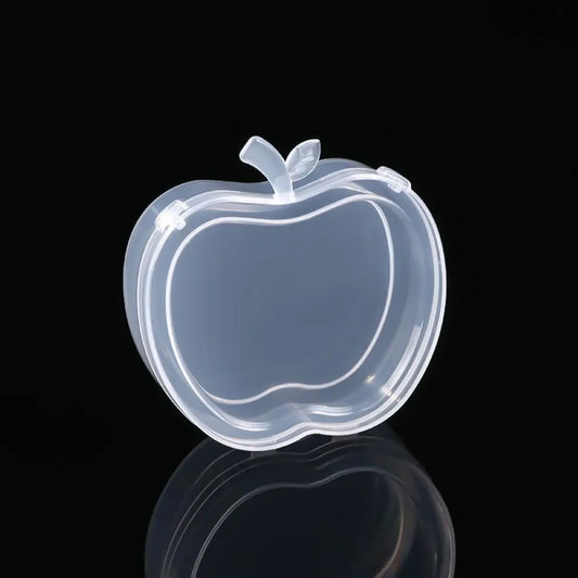 8pcs Rectangular and Apple Shaped Plastic Transparent Storage Portable Sealed Storage Box with Lid Jewelry Anti Oxidation Boxs Peaceful Pleasures Health and Wellness