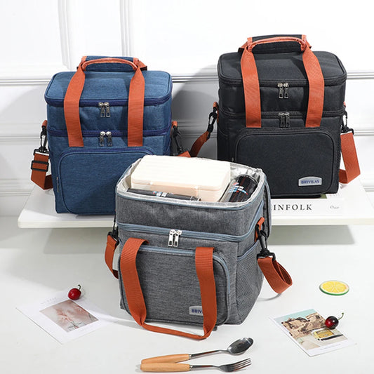 European And American Fashion Can Cross Body Thickened Lunch Insulation Bag With Large Capacity Business Lunch Bag Peaceful Pleasures Health and Wellness