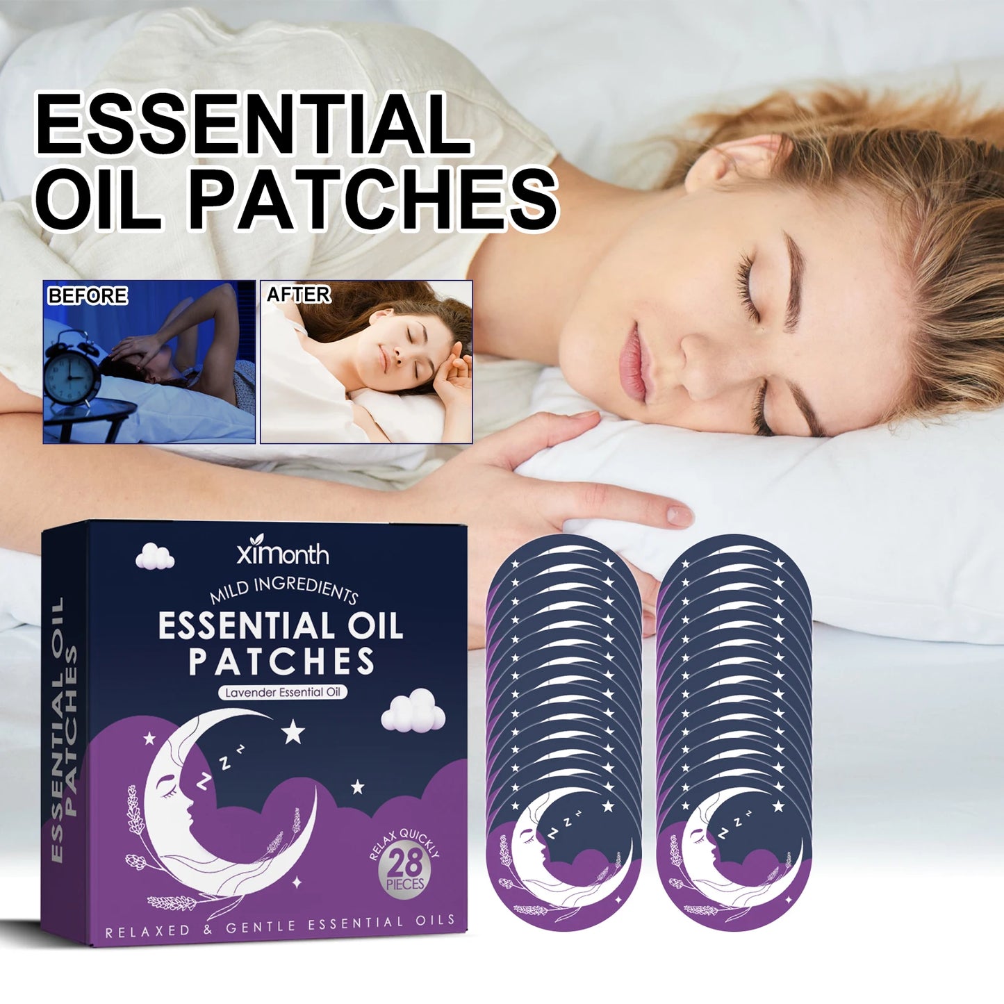 Plant-Based Nighttime Relaxation Sleep Patches | Portable