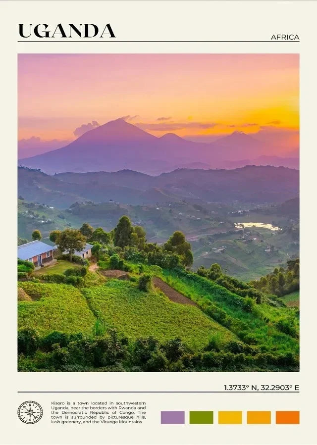 Canvas Painting Wall Art Picture Zimbabwe Somalia Morocco Ethiopia Cape Town Africa Travel Study Poster for Room Office Decor Peaceful Pleasures Health and Wellness