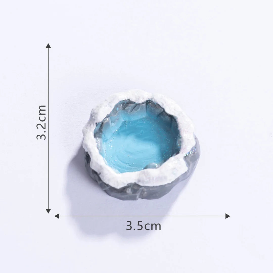 Miniature Landscape Mini Pool Model DIY Miniatures Fairy Garden Decor Micros Ponds Resin Craft Ornament Potted Bonsai Decor 피규어 Peaceful Pleasures Health and Wellness 15