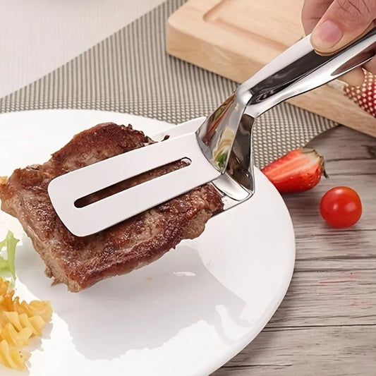 Stainless Steel Cooking Tongs & Spatula – Fish, Meat & Pizza Cooking Tongs Spatula Oasis Select