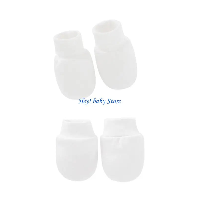 No-Scratch Baby Mittens & Socks Set | Newborn Cotton Gift