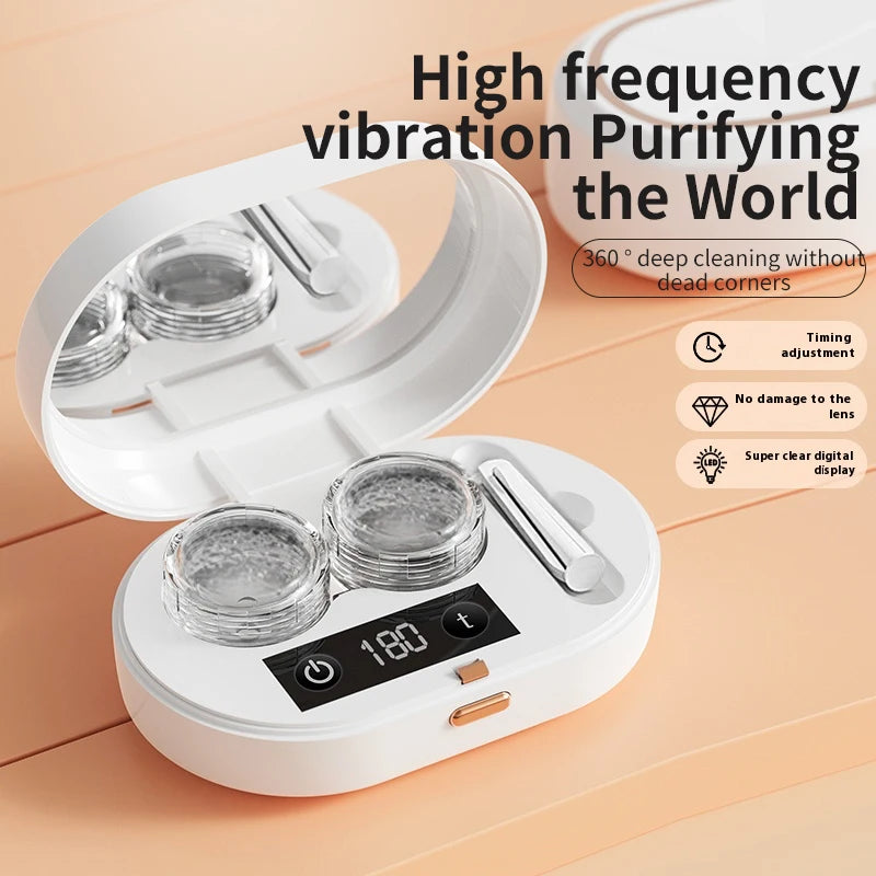 Portable Auto Fold Ultrasonic Lens Cleaner for Daily Lens Care & Sanitation Peaceful Pleasures Health and Wellness