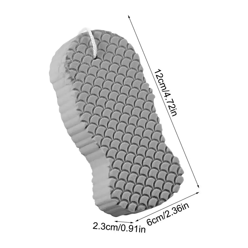 Soft Exfoliating Bath Sponge Scrubber – Kids, Adults & Baby Bath Sponge Scrubber Peaceful Pleasures Health and Wellness Gray