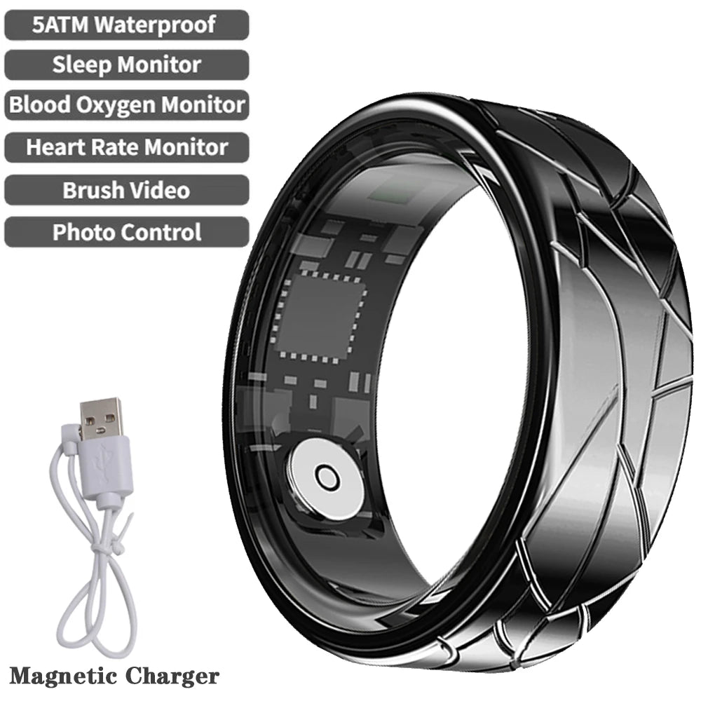 Smart Ring – Heart Rate, Sleep & Fitness Tracker | IP68 Waterproof