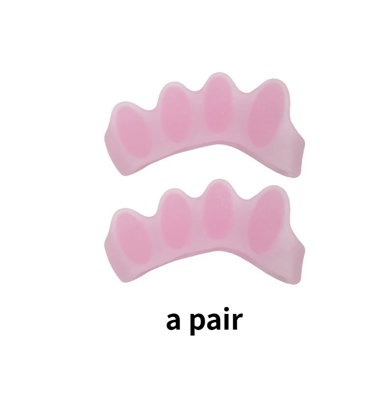2pcs=1pair Protective Toes Separator Suitable Bunion Corrector Material Soft Gel Straightener Spacers Care Tool Small Easy Carry Peaceful Pleasures Health and Wellness pink