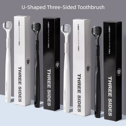 1/2/4/6pcs U-Shaped Three-Sided Toothbrush With Soft Bristles | 3D All-Around Soft-Bristle Cleaning Brush | Dental Care Peaceful Pleasures Health and Wellness