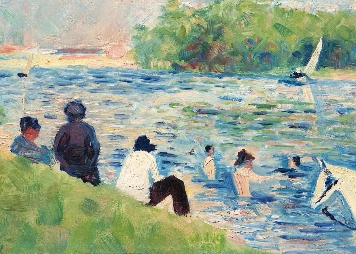 Georges Seurat Sunday Afternoon Canvas Print | Wall Art Décor Canvas Art Print Peaceful Pleasures Health and Wellness 6 30x40cm Unframed