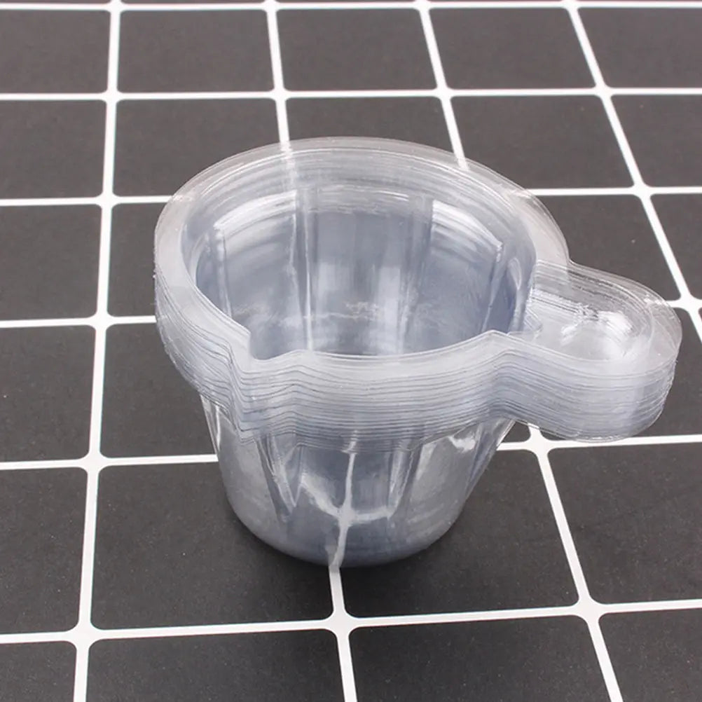 100Pcs Plastic Mixing Cups for Epoxy Resin Glue Mixing Cups DIY Resin Crafts Mold Cup Dispenser Epoxy Craft Supplies Peaceful Pleasures Health and Wellness