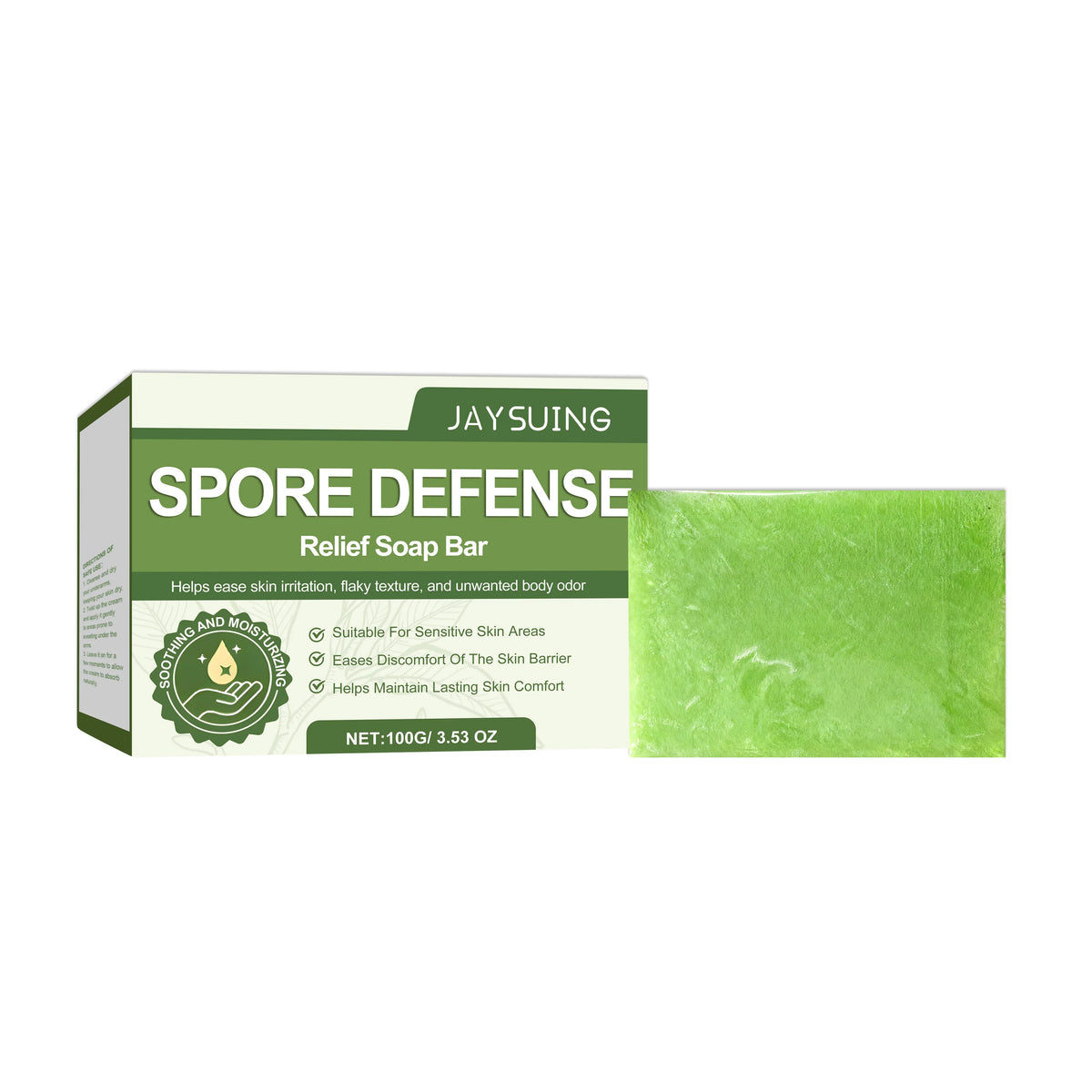 Aloes Tea Tree Soap Natural Extract Mild Clean Refresh Soothe Repair Body Skins Gentle Moisturize Skin Friendly Body Wash Soap Peaceful Pleasures Health and Wellness 100g Boxed