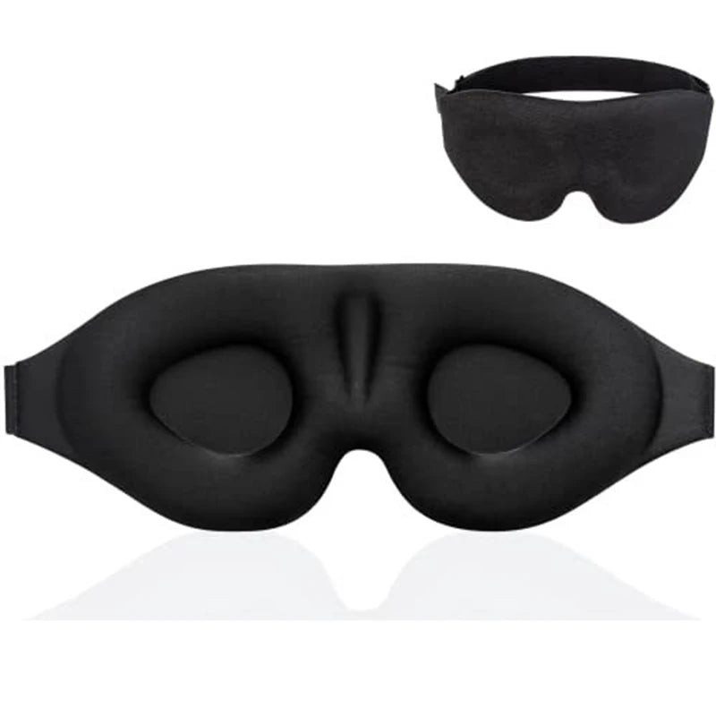 Eye Mask Blindfold For Unisex Soft Tiredness Relief Eye Cover Natural Sleeping Blind Eye Patch Skin Care Tool Peaceful Pleasures Health and Wellness Black-1pcs
