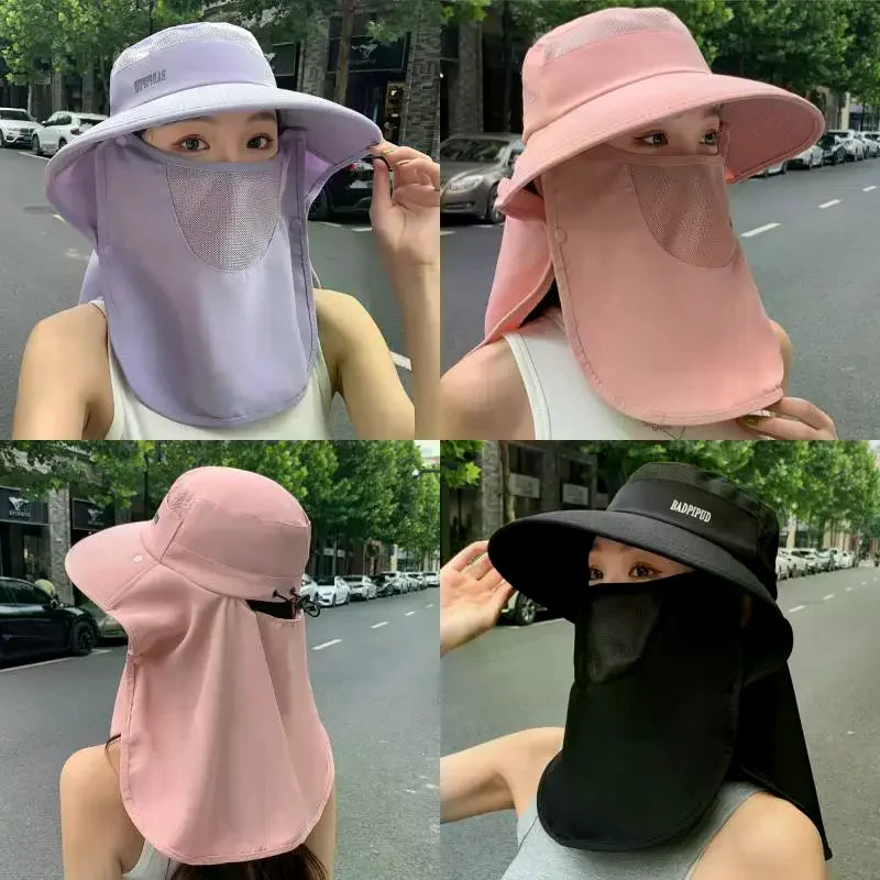 UV Wide Brim Sun Hat with Shawl Neck Cover | Unisex