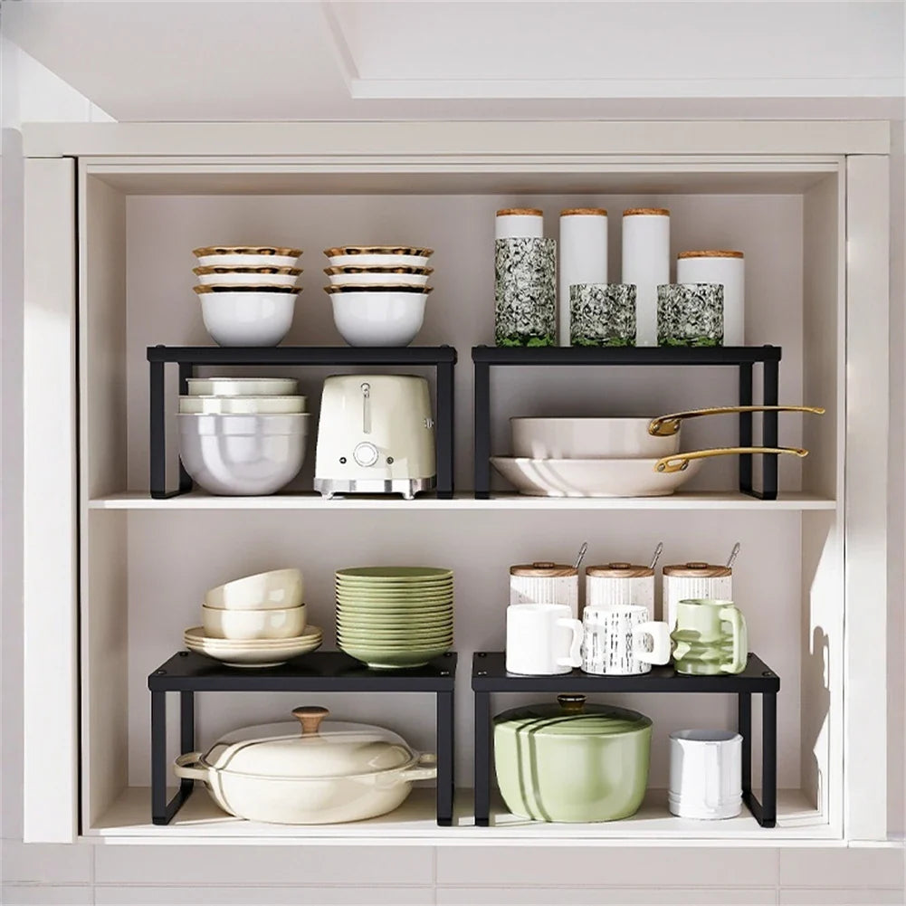 Stackable Iron Spice Rack & Countertop Organizer – Set of 2