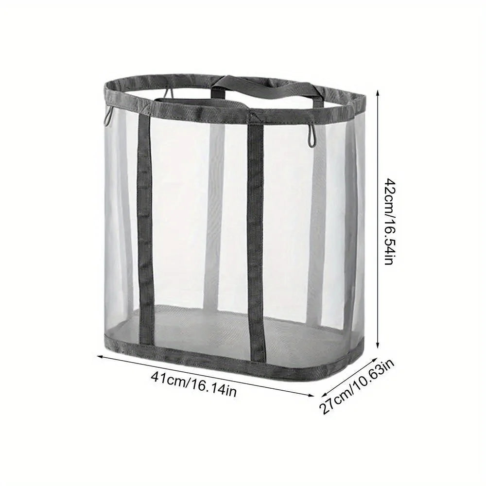 Collapsible Mesh Laundry Hamper Bag with Handles | Dorm Travel