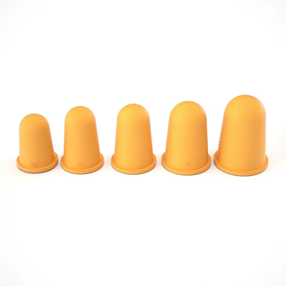 5Pcs/set Silicone Finger Protectors High-temperature Resistant Electronic Factory Operation Gloves Peaceful Pleasures Health and Wellness Yellow