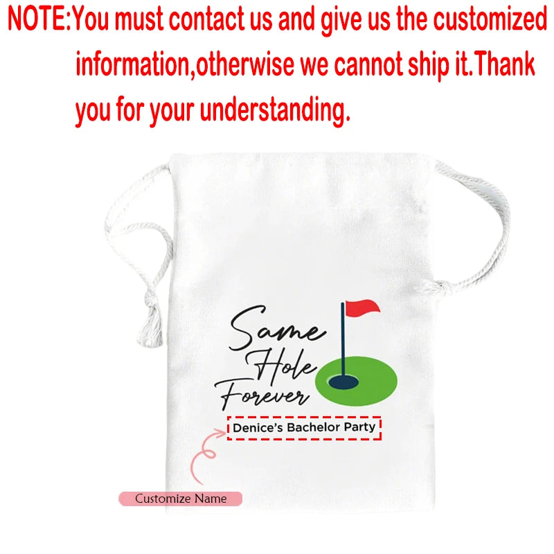 Same Hole Forever Golf Bachelorette Party Gift Bags – 5 Pack Bachelorette Party Bags Peaceful Pleasures Health and Wellness custom bag 13x18cm 5pcs