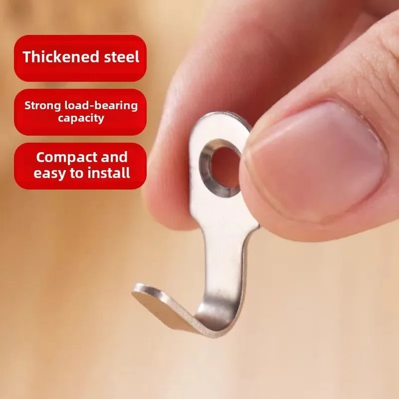 Stainless Steel U-Hooks with Screws | Wall Hangers for Home